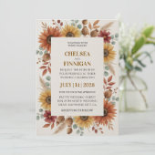 ひまわりアウトドアチック秋の招待状 招待状 (スタンド正面)