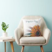 ひまわりアクセント装飾用クッション- "ハッピー日" クッション (椅子)