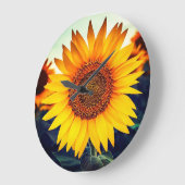ひまわりアクリル製壁時計 ラージ壁時計 (傾斜)
