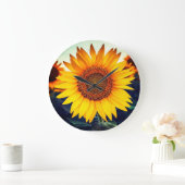 ひまわりアクリル製壁時計 ラージ壁時計 (ホーム)