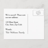 ひまわりアジサイ新しいホームアドレスハガキ 案内ポストカード (裏面)