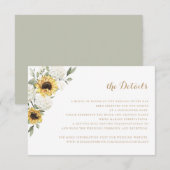 ひまわりアジサイ結婚の詳細 招待状 (正面/裏面)