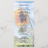 ひまわりアターンスカイ結婚式 プログラム (裏面)