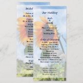 ひまわりアターンスカイ結婚式 プログラム (正面/裏面)