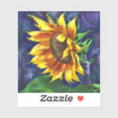 ひまわりアットナイトイエローブルーフラワーフローラ シール (シート)