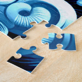 ひまわりアットナイトブルーイエローグリーンフラワーフローラ ジグソーパズル (側面)