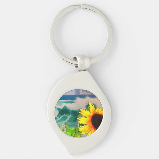 ひまわりアットビーチ キーホルダー (正面)