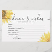 ひまわりアドバイスとウィッシュブライダルシャワー 便箋 (正面)