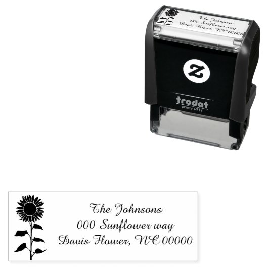 ひまわりアドレスのスタンプ セルフインキングスタンプ (インサイチュ)