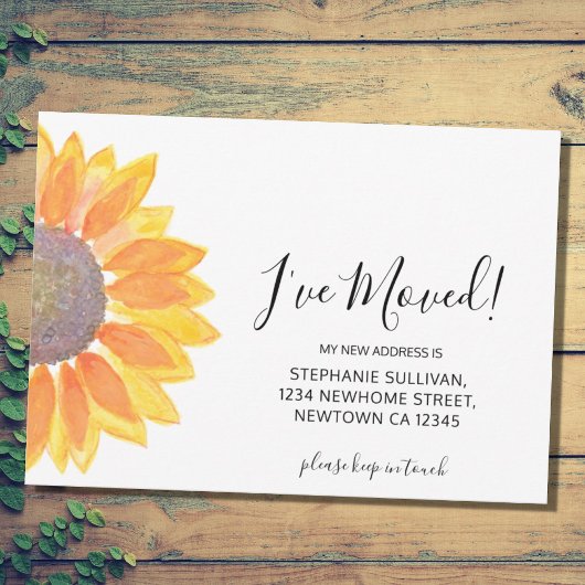 ひまわりアナウンスメントカードを移動 案内状