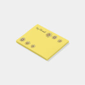 ひまわりアパーソナライズされたート ポストイット (アングル)