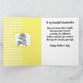 ひまわりアフリカ系アメリカ人おばあちゃんの母の日 カード (内部)