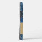 ひまわりアンティークブルーと金ゴールド Case-Mate iPhoneケース (裏面 / 右)