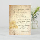 ひまわりアンティーク再生結婚式招待状 招待状 (スタンド正面)