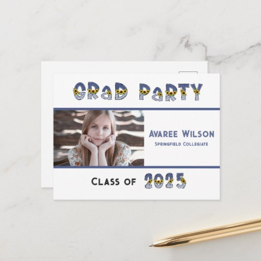 ひまわりアンデニム写真高校 ポストカード (正面/裏面インサイチュ)