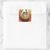 ひまわりアートの彫刻された鳥プリント スクエアシール (バッグ)