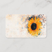 ひまわりアートカスタム水彩黄色と白 名刺 (裏面)