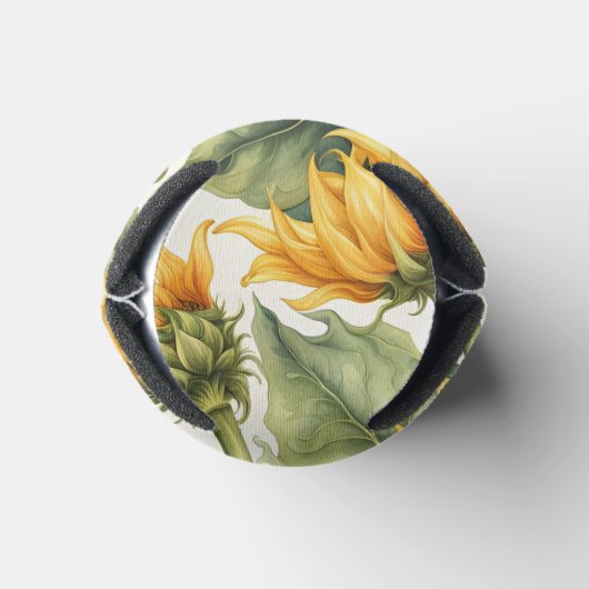 ひまわりアートパターンデザイン 缶クーラー (ボトム)