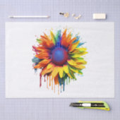 ひまわりアート抽象芸術絵を描フラワーのアートワーク太陽 薄葉紙 (クラフト)