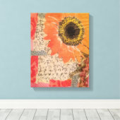 ひまわりアート キャンバスプリント (インサイチュ (ウッドフロア))