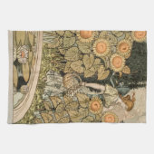 ひまわりアールヌーボーガーデングラスウーマン キッチンタオル (横)