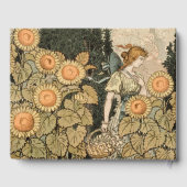 ひまわりアールヌーボーガーデングラスウーマン ゲストブック (裏面)