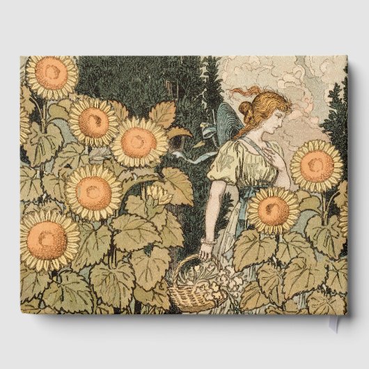 ひまわりアールヌーボーガーデングラスウーマン ゲストブック (裏面)