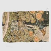 ひまわりアールヌーボーガーデングラスウーマン ゴルフタオル (横)