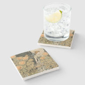 ひまわりアールヌーボーガーデングラスウーマン ストーンコースター (横)