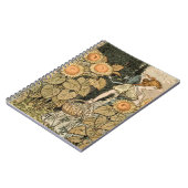 ひまわりアールヌーボーガーデングラスウーマン ノートブック (左側)