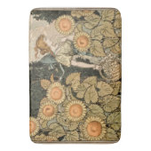 ひまわりアールヌーボーガーデングラスウーマン バスマット (正面縦)