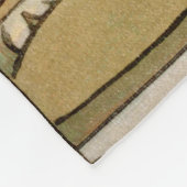 ひまわりアールヌーボーガーデングラスウーマン フリースブランケット (角)