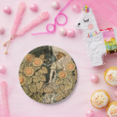 ひまわりアールヌーボーガーデングラスウーマン ペーパープレート (パーティー)