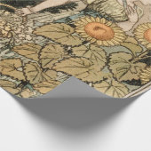 ひまわりアールヌーボーガーデングラスウーマン ラッピングペーパー (角)