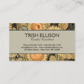 ひまわりアールヌーボーガーデングラスウーマン 名刺 (裏面)