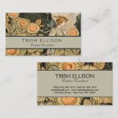 ひまわりアールヌーボーガーデングラスウーマン 名刺 (正面/裏面)