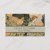 ひまわりアールヌーボーガーデングラスウーマン 名刺 (正面)