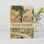 ひまわりアールヌーボーガーデングラスウーマン 招待状 (スタンド正面)