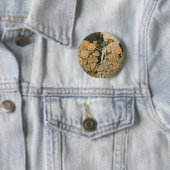 ひまわりアールヌーボーガーデングラスウーマン 缶バッジ (インサイチュ)