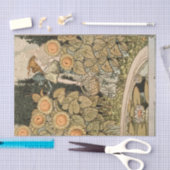 ひまわりアールヌーボーガーデングラスウーマン 薄葉紙 (クラフト)