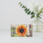ひまわりイエローオレンジガーデンビー 名刺 (スタンド正面)