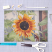 ひまわりイエローオレンジビーガーデンデコパージュ 薄葉紙 (クラフト)