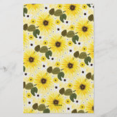 ひまわりイエローカントリーフローラ 便箋 (裏面)