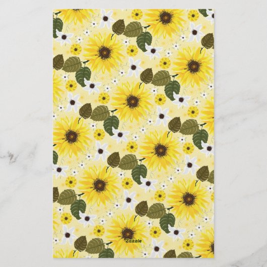 ひまわりイエローカントリーフローラ 便箋 (裏面)