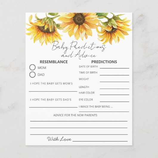 ひまわりイエローガーデンフローラベビー予測と (正面)