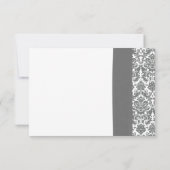 ひまわりイエローグレーダマスクウェディングRSVP返信 出欠カード (裏面)