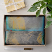 ひまわりイエローグレーティール(緑がかった色)ヴィンテージアンティークスケッチ 薄葉紙 (ギフト)