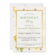 ひまわりイエローハニカムミツバチ金ゴールド誕生日