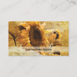 ひまわりイエロービューティブル素朴カントリーフローラ 名刺
