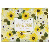 ひまわりイエローフローラル ラージペーパーバッグ (正面)
